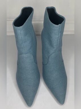 Women's Pointed Toe Ankle Boots - Light Blue Denim